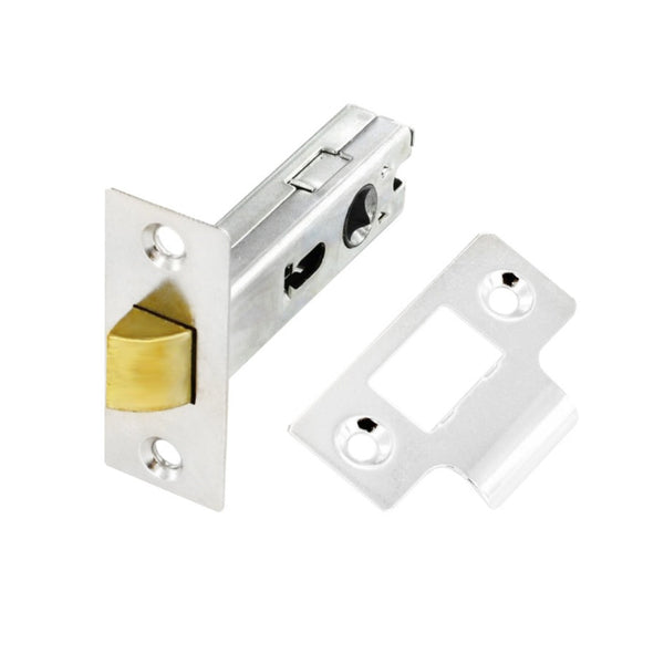 Securit nickel plated 75mm bolt through mortice latch