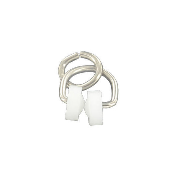 Securit nickel plated curtain rail runners pack of 10