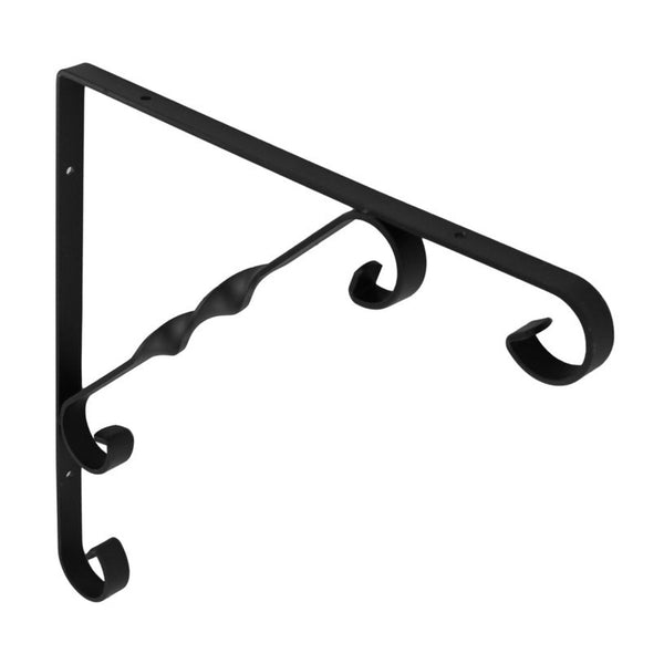 Securit black ornamental scroll bracket 250 x 250mm