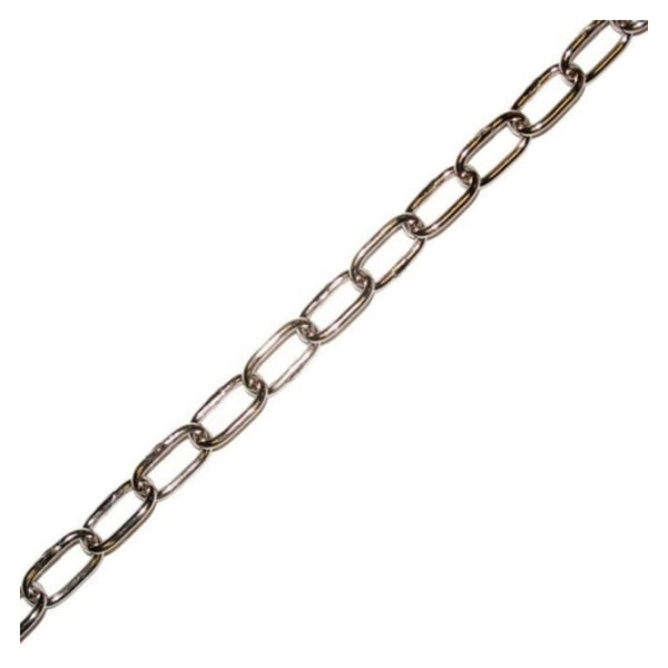 Securit 1.8mm chrome plated oval link chain 1m
