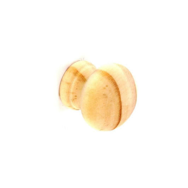 Securit 35mm pine knobs with metal inserts, pack of 6