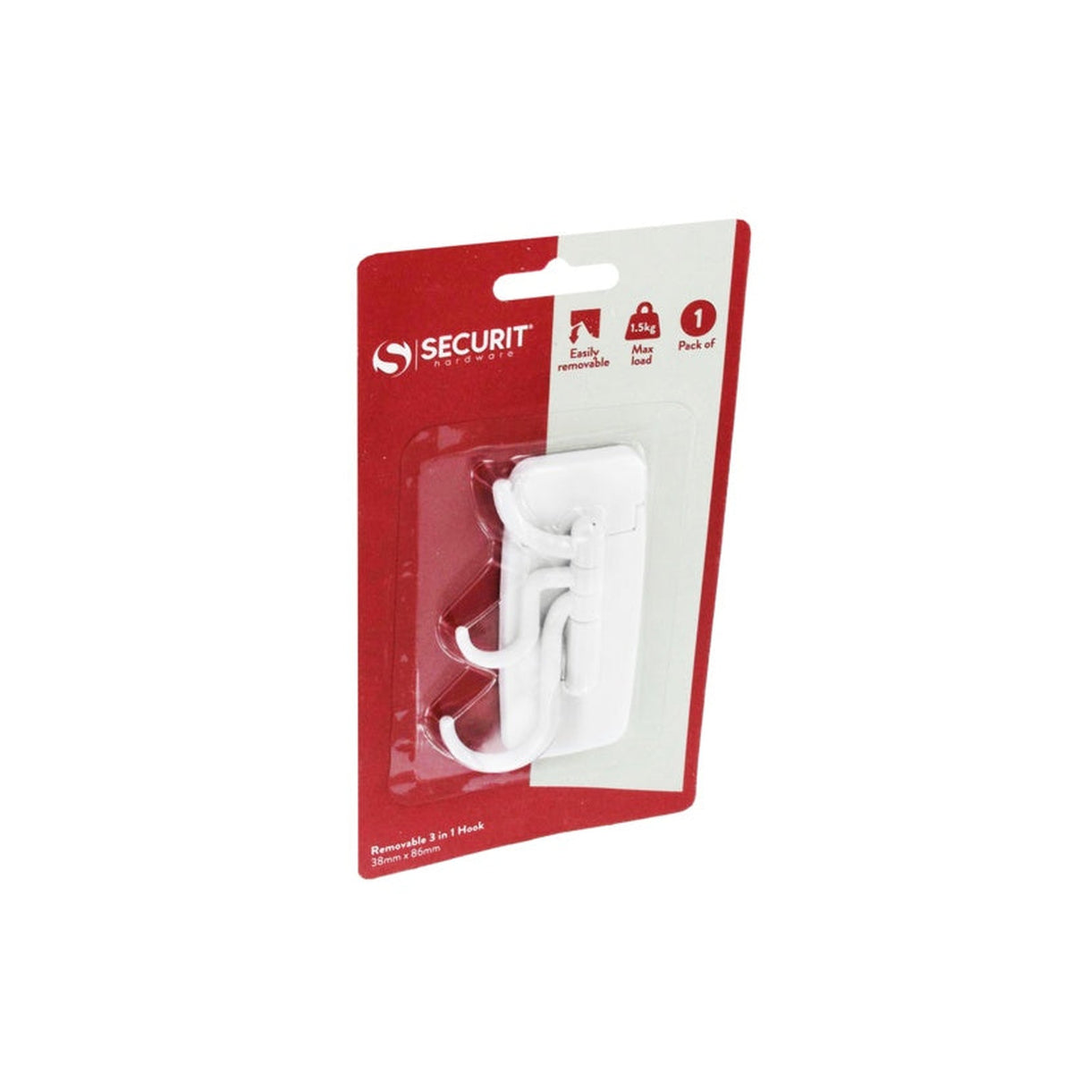 Securit removable 3 in 1 adhesive hook