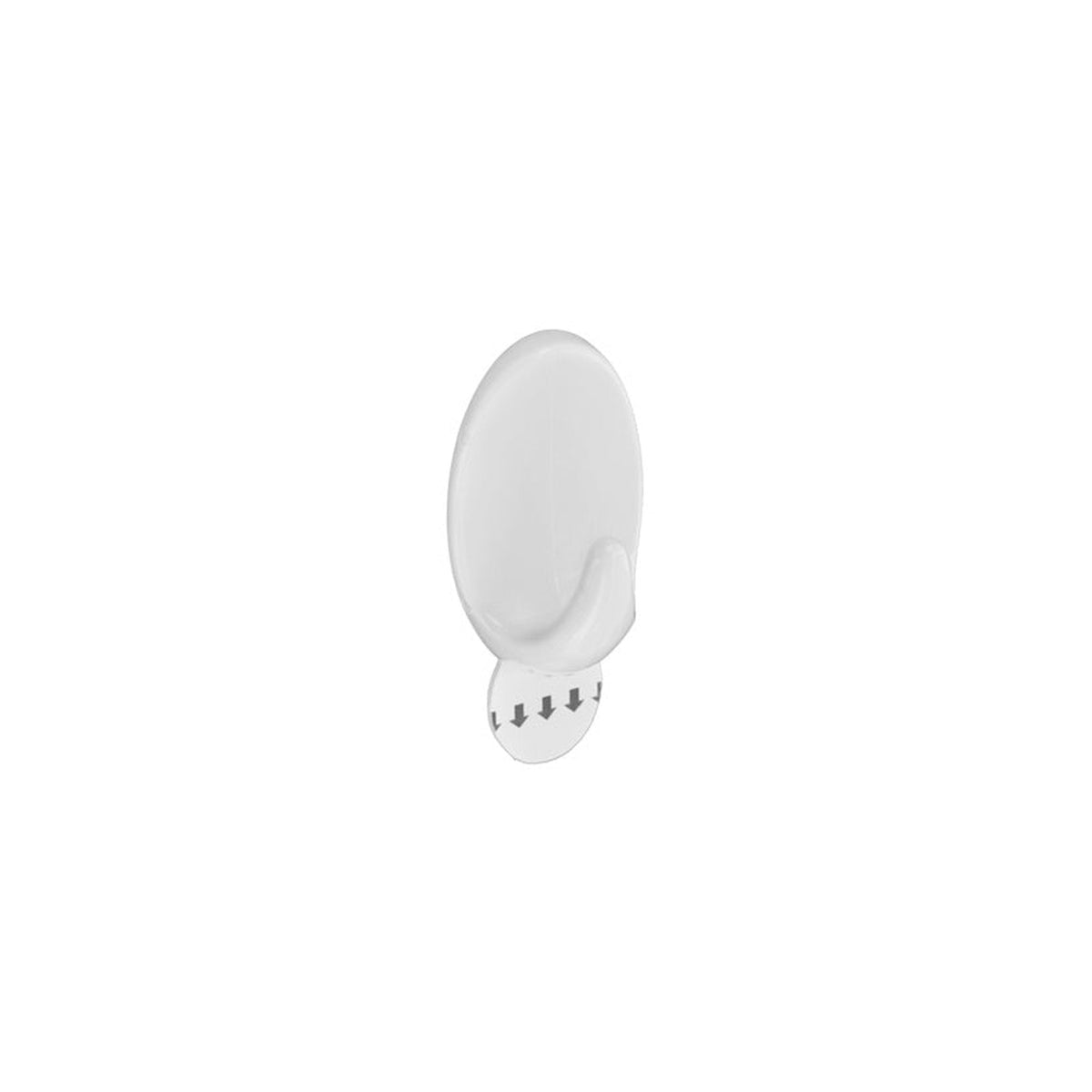 Pack of 4 Securit white removable oval stick-on hooks, view 2