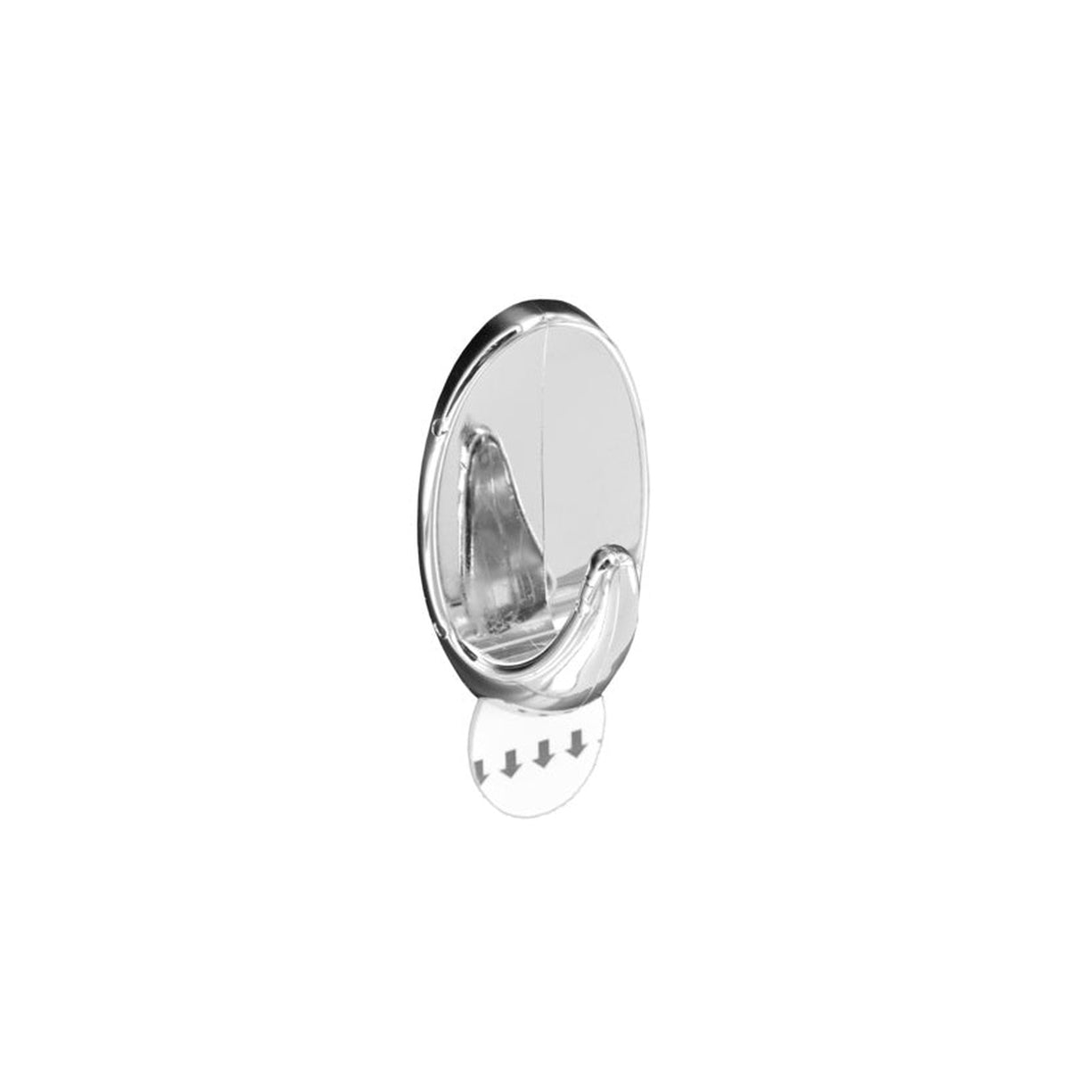 Pack of 4 Securit removable oval chrome hooks, view 2