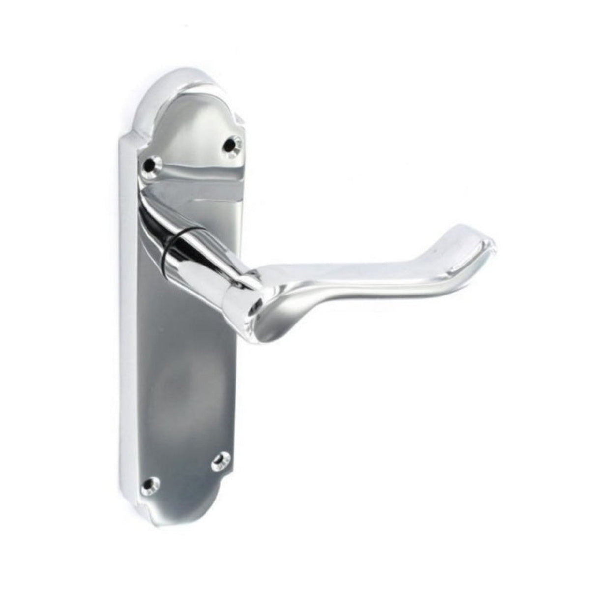 Securit Richmond chrome latch handles, pair 170mm