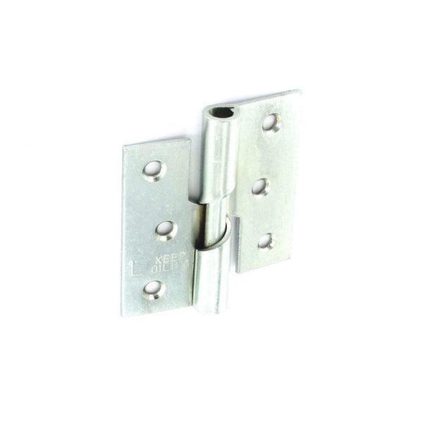 Securit left hand zinc plated 75mm rising butt hinges