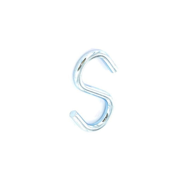 Pack of four Securit 4mm zinc plated S hooks