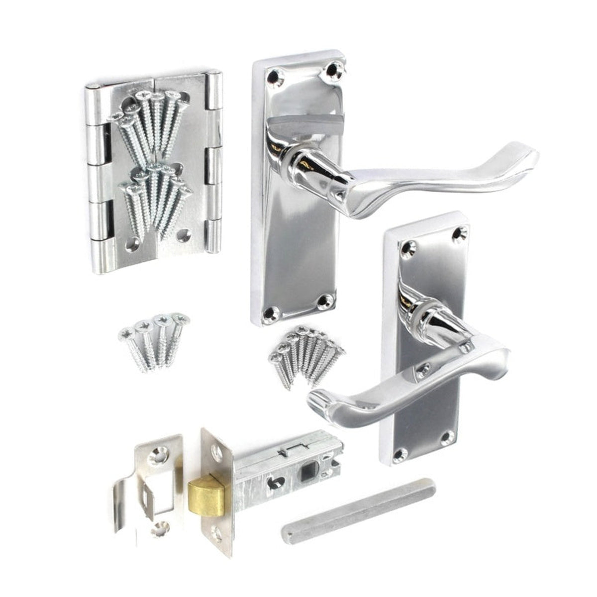 Securit chrome scroll internal handle pack