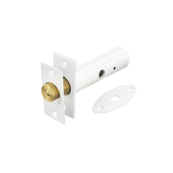 Securit white 60mm security door bolts pack of 10