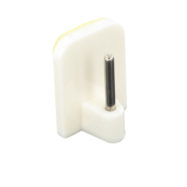 Securit white self adhesive curtain rod hooks, pack of 4