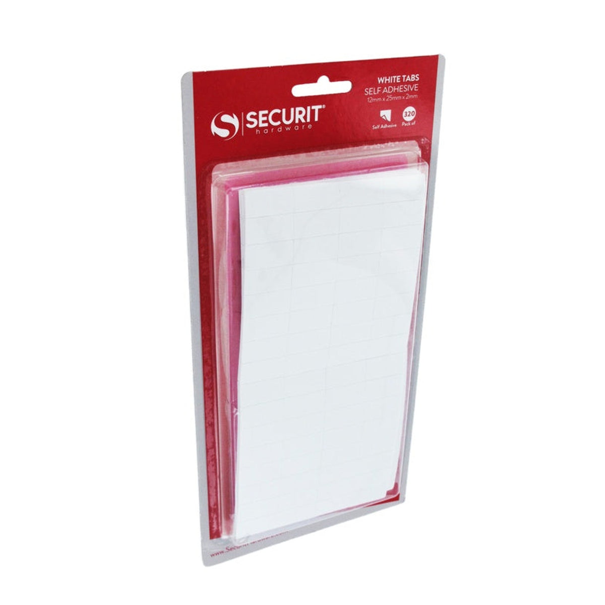 Securit white self-adhesive pads 12 x 25mm, pack of 320, view 2