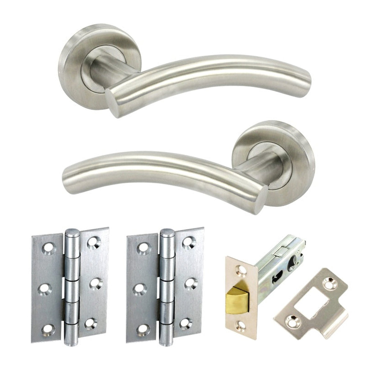 Securit stainless steel arc door latch, view 2