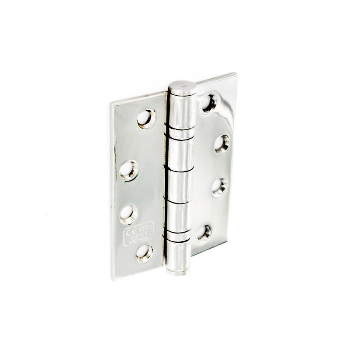 Pair of Securit polished stainless steel 100mm bearing hinges