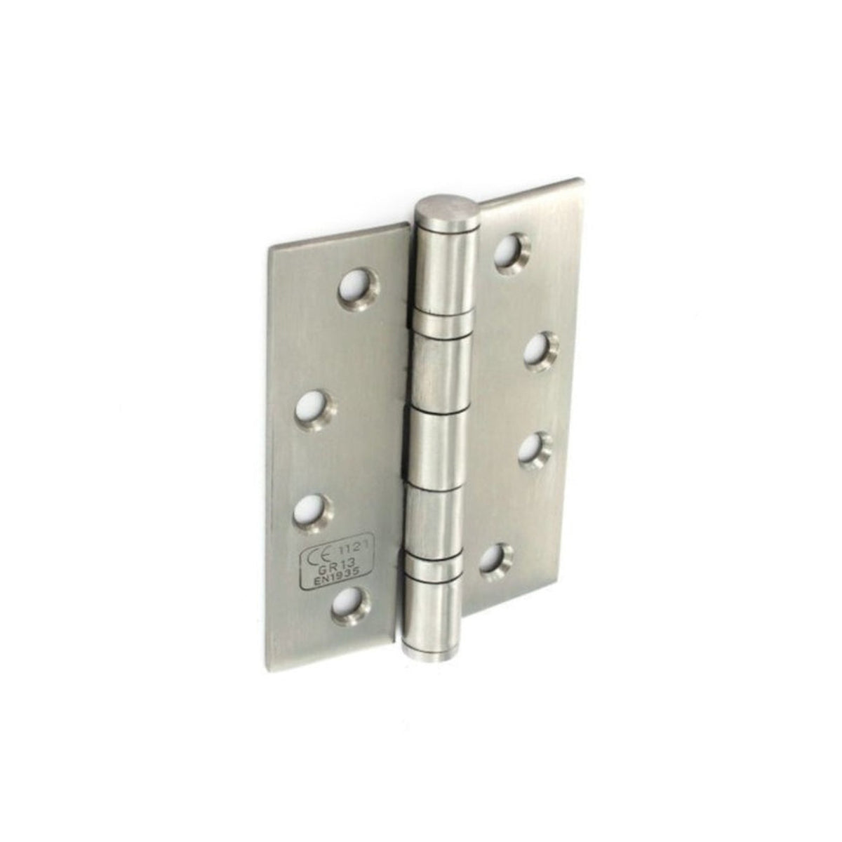 Pair of Securit satin stainless steel 100mm bearing hinges