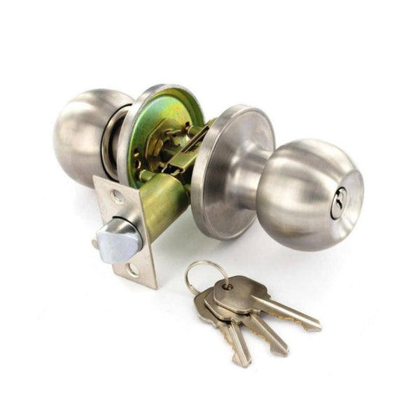 Securit stainless steel entrance lock set with 3 keys