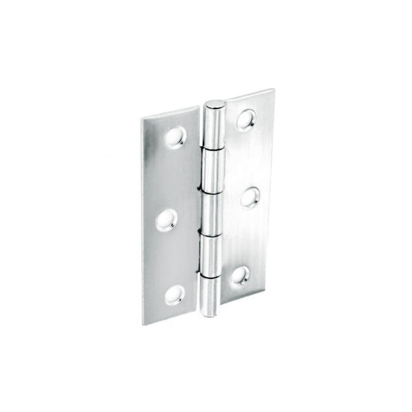 Securit polished chrome plated steel butt hinges 100mm pair