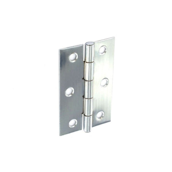 Securit 100mm zinc plated steel butt hinges, pair