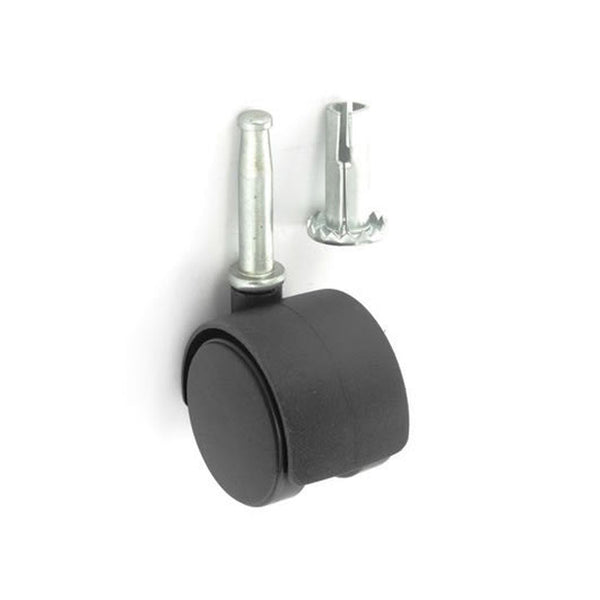 Securit 40mm twin wheel peg fix castor