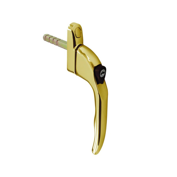 Securit uPVC inline espag lock window handle in brass