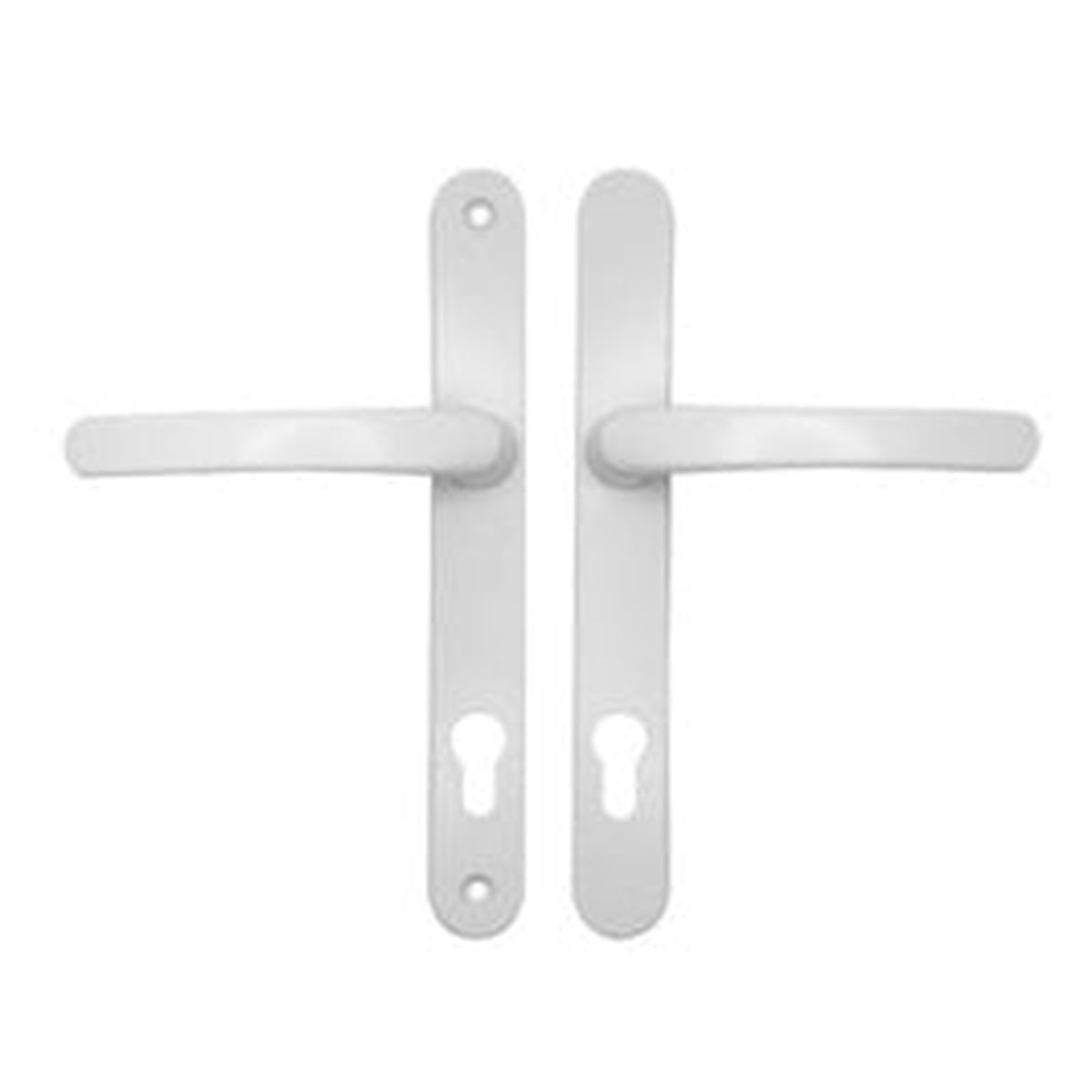 Securit white uPVC sprung door handle pair, 92 PZ, view 2