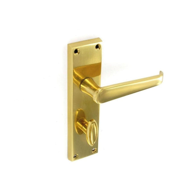 Securit Victorian bathroom door handles pair