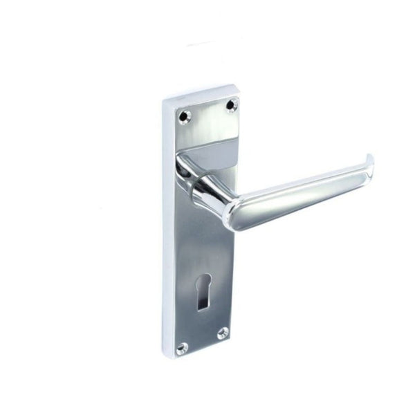 Pair of Securit Victorian chrome lock handles 155mm