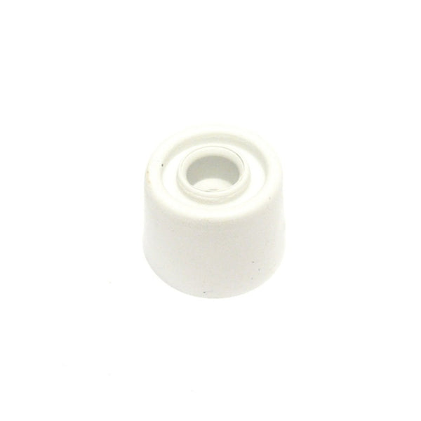 Securit white 30mm door stops, pack of 2