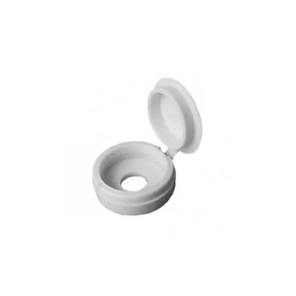 Pack of 12 Securit white fold over screw caps