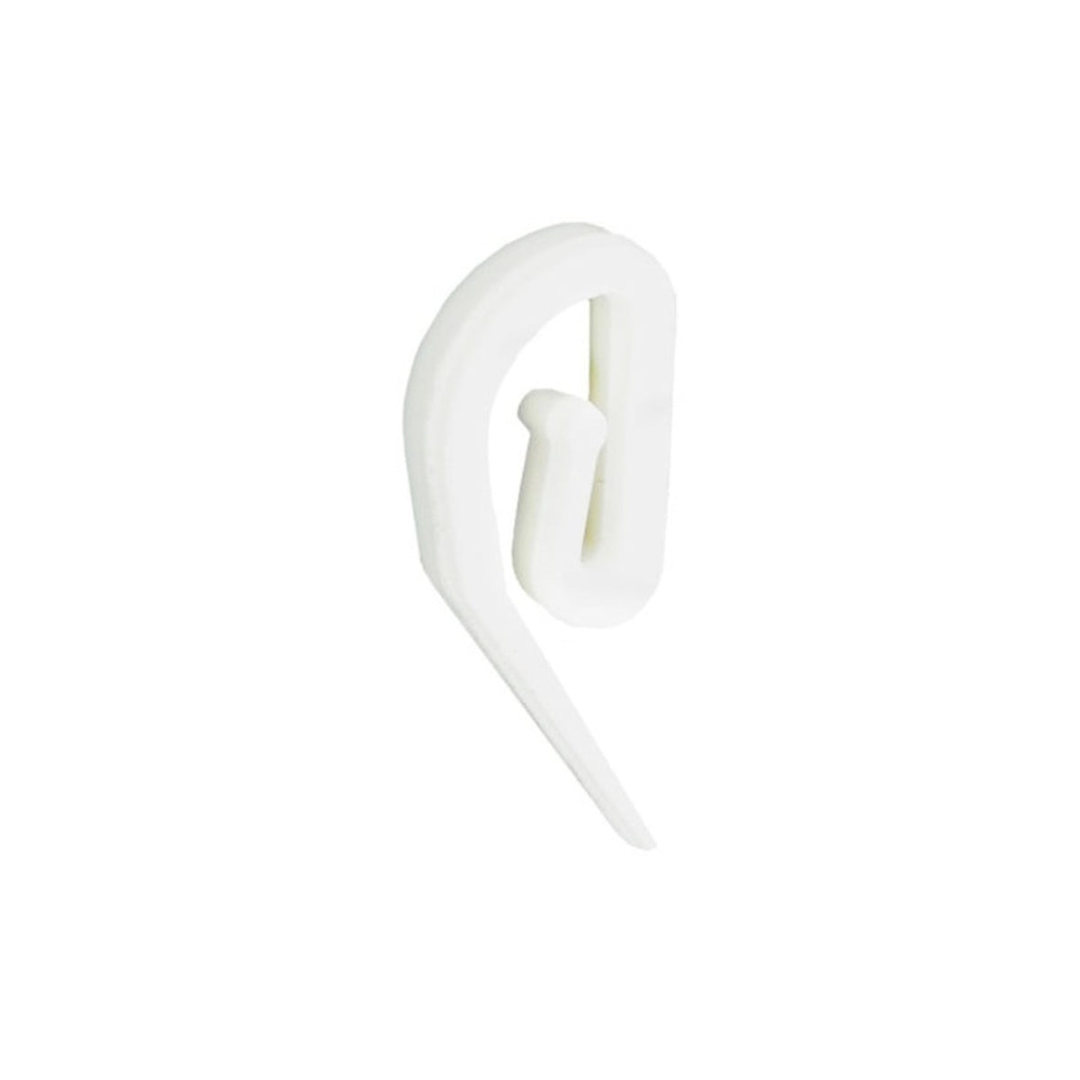Securit white plastic curtain hooks S6430