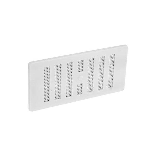 Securit white plastic hit and miss vent with fixed fly screen