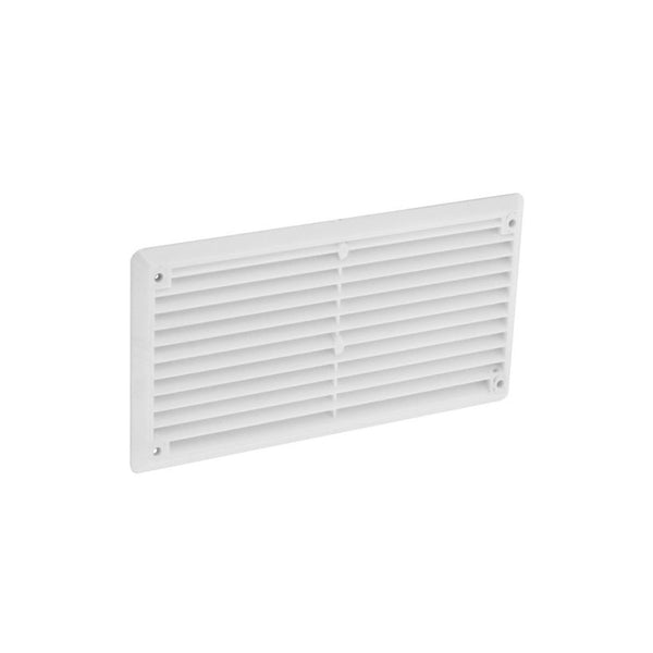 Securit white plastic louvre vent 6 x 3 inch
