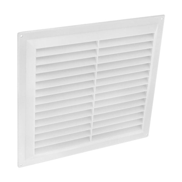 Securit white plastic louvre vent 9 x 9 inch