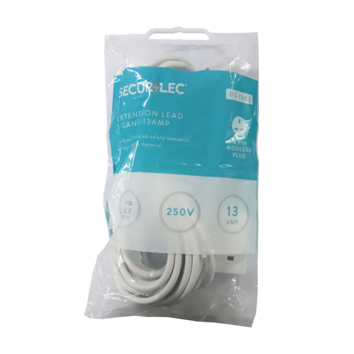 Securlec 1 gang 10m 13 amp extension lead
