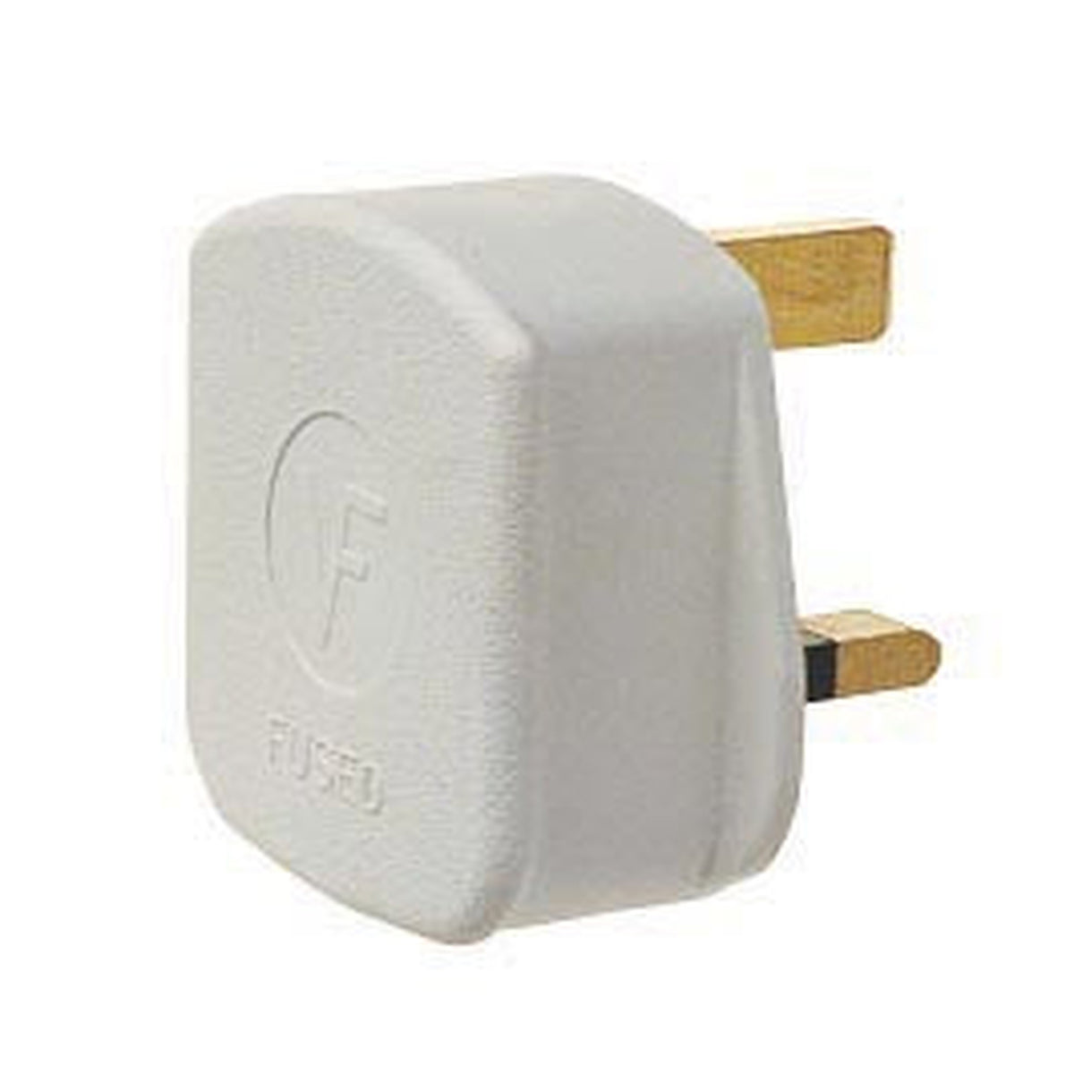 Securlec white nylon 13A three pin plug