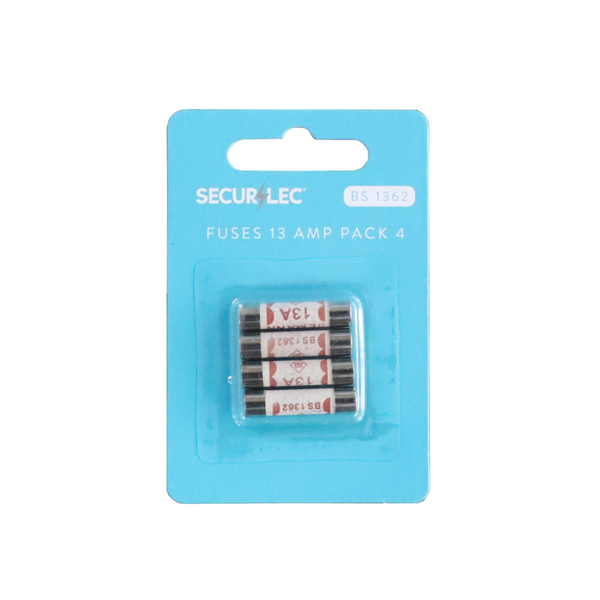 Securlec 13A plug fuses pack of 4