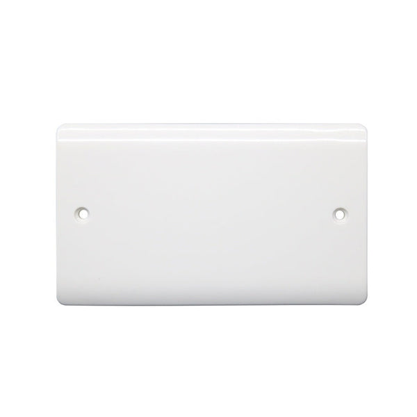 Securlec 2 gang round edge blanking plate