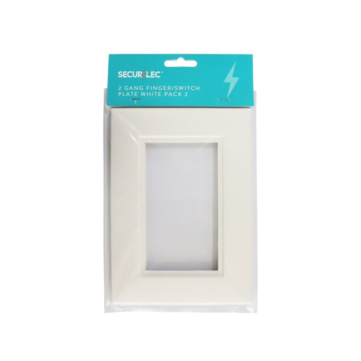 Pack of 2 Securlec 2 gang finger plates, view 2
