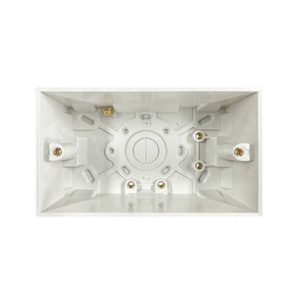 Securlec 2 gang 47mm pattress box