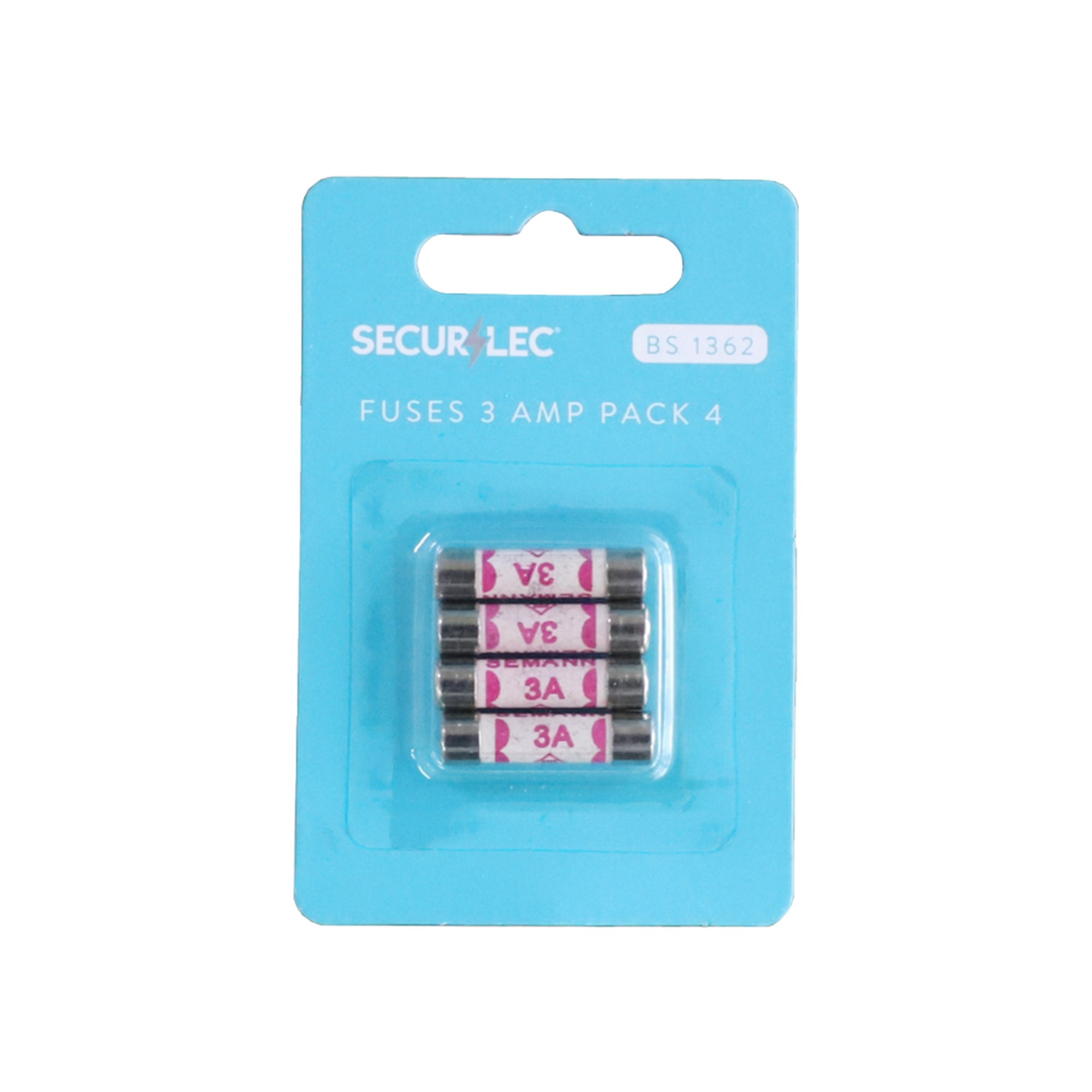 Securlec 3A fuses pack of 4