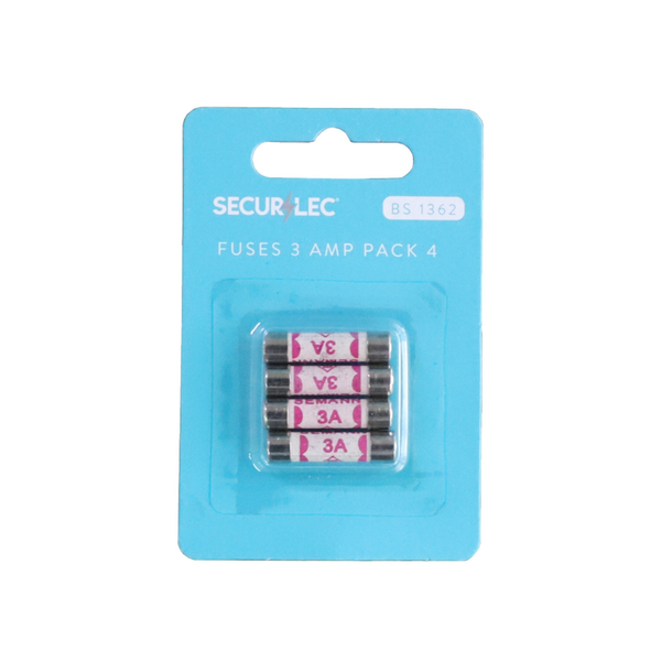 Securlec 3A fuses pack of 4