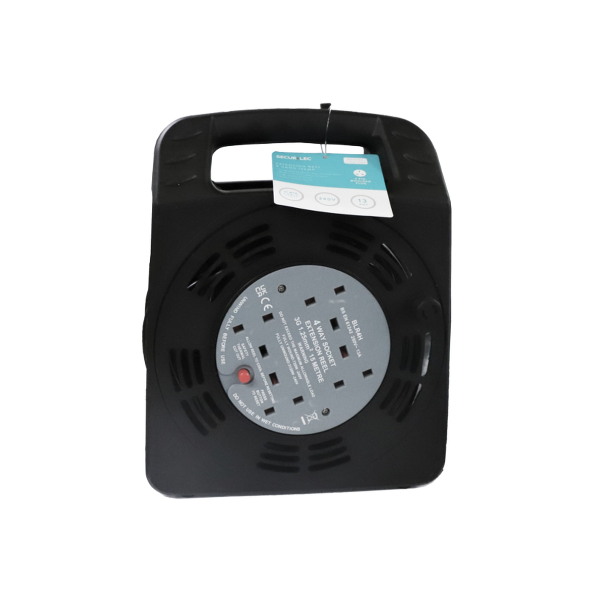 Securlec 4 gang 15m extension reel, view 2