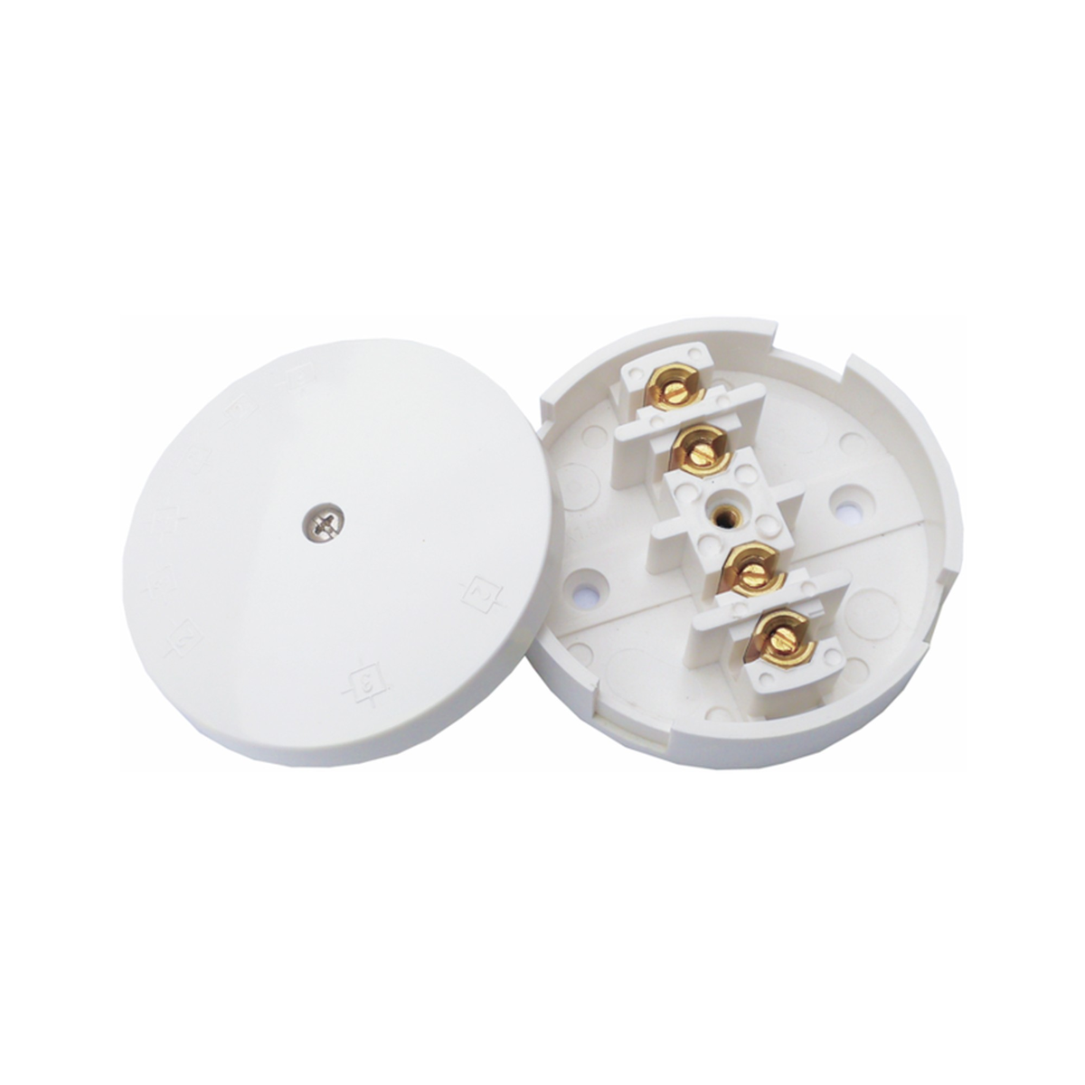 Securlec white 4 terminal 20A junction box