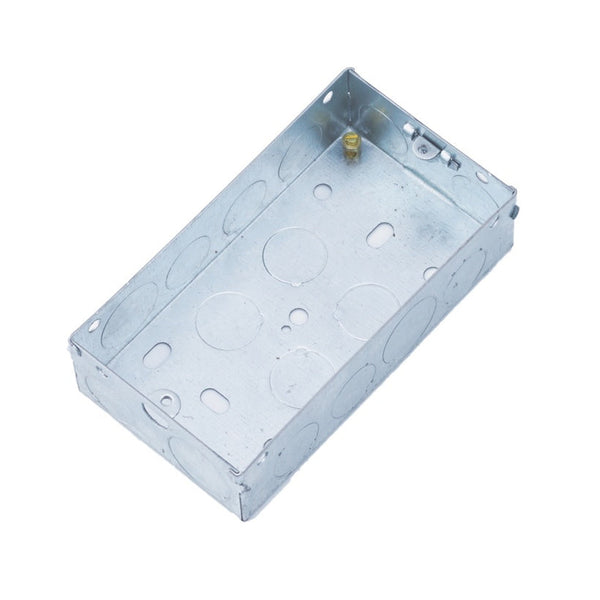 Securlec 47mm 2 gang metal box