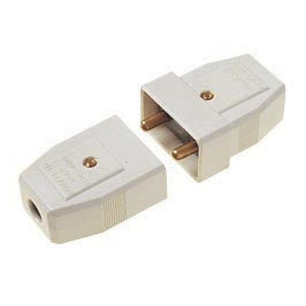Securlec 5A 2 pin white nylon connector