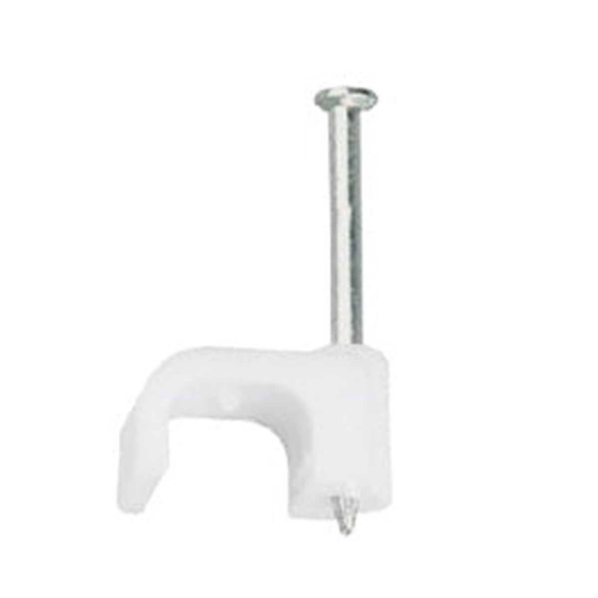 Pack of 100 Securlec 5mm flat white cable clips, view 2