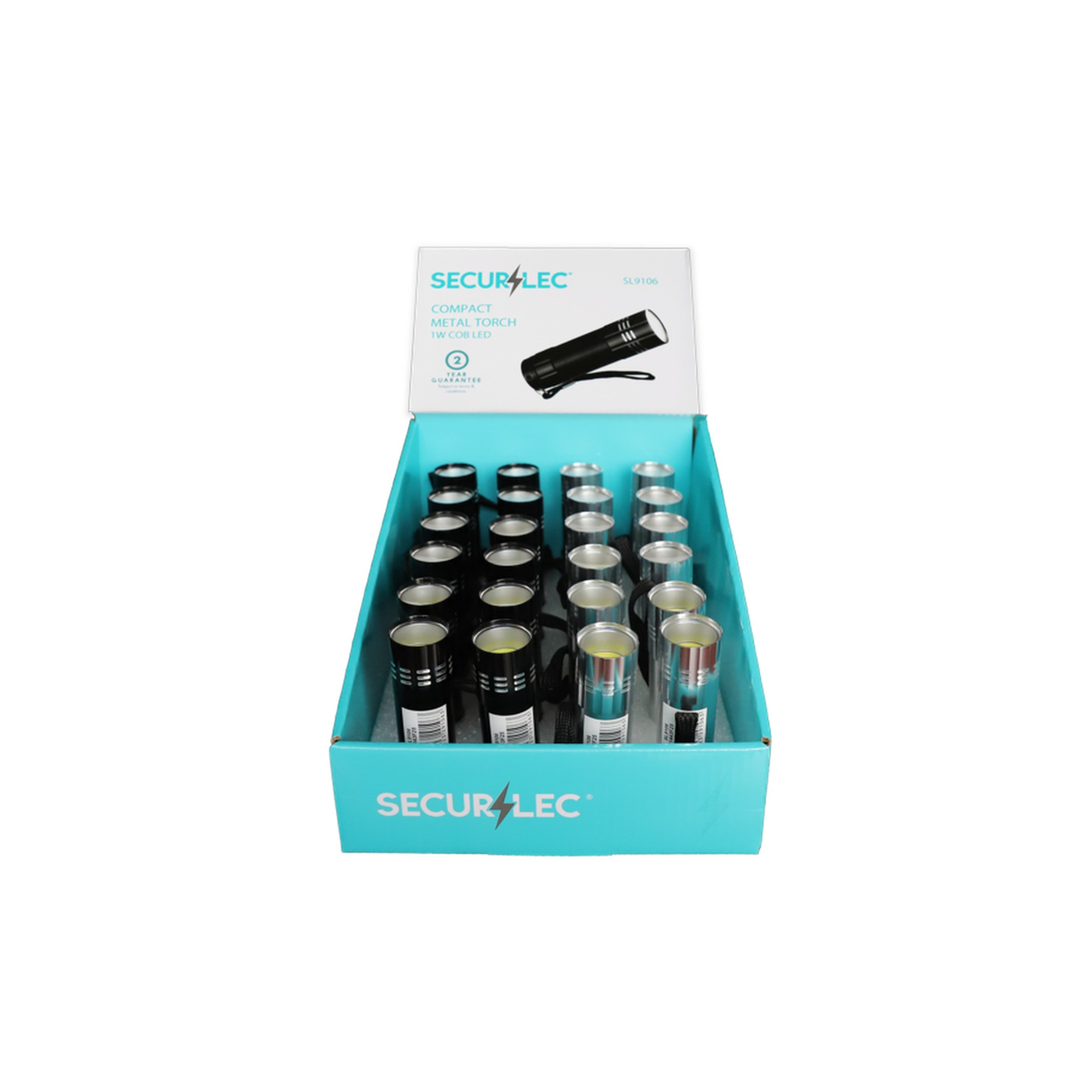 Securlec 1W LED compact metal torch, view 2