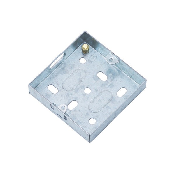 Securlec 1 gang 16mm metal back box