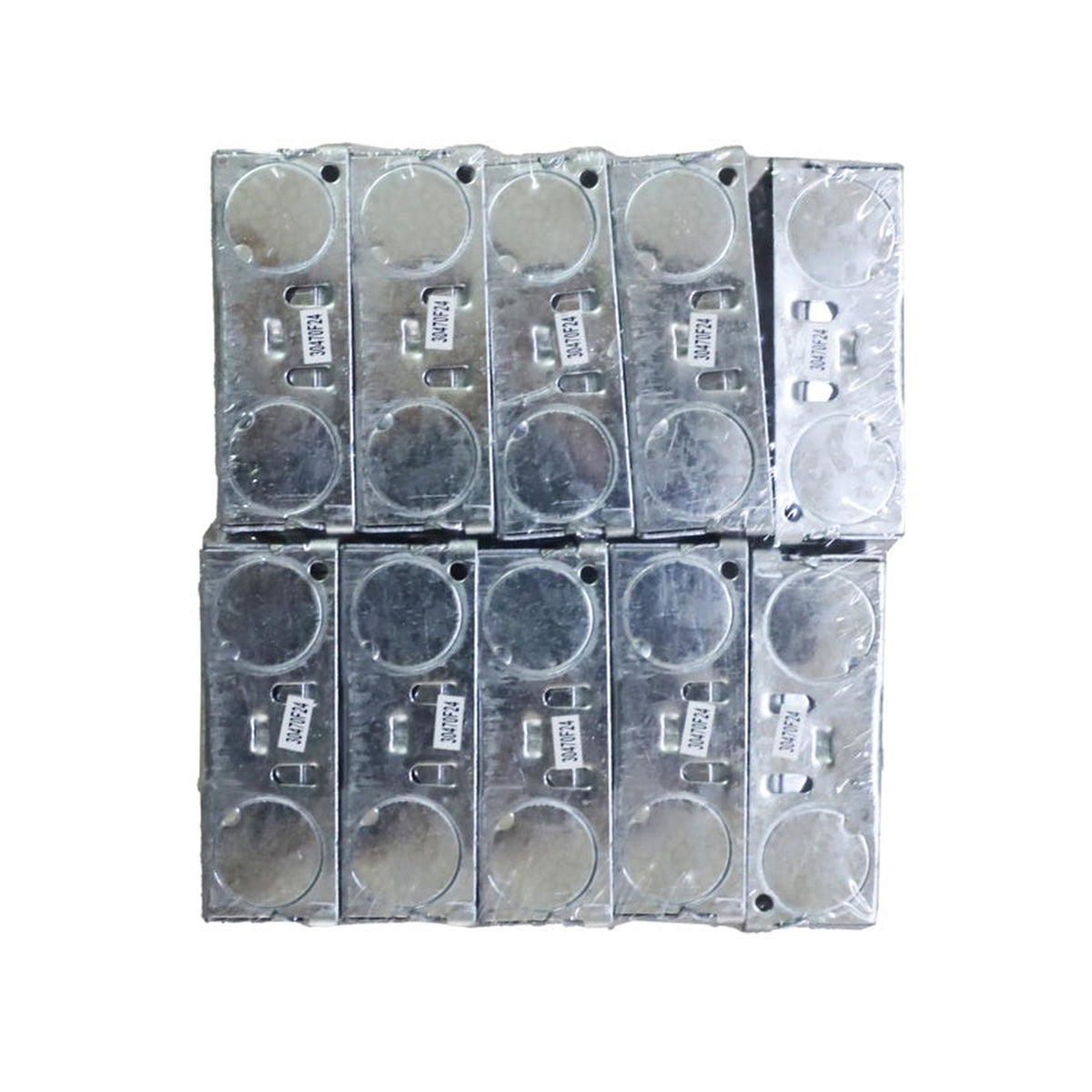 Securlec 1 gang galvanised metal back box, 25mm, view 2