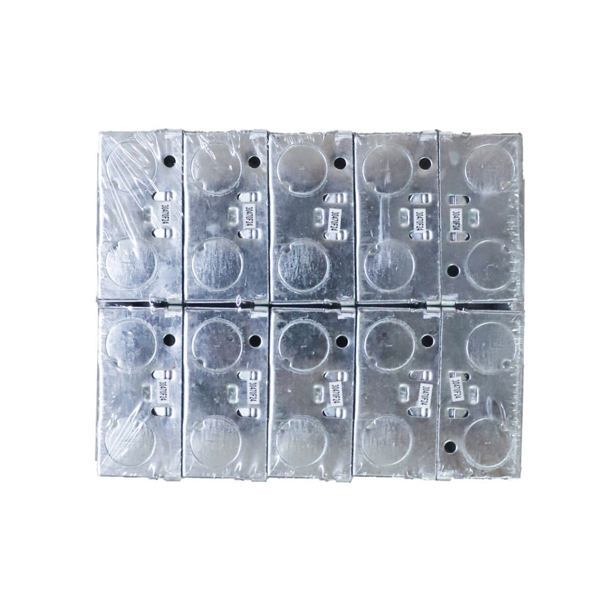 Securlec 1 gang 35mm galvanised metal back box, view 2