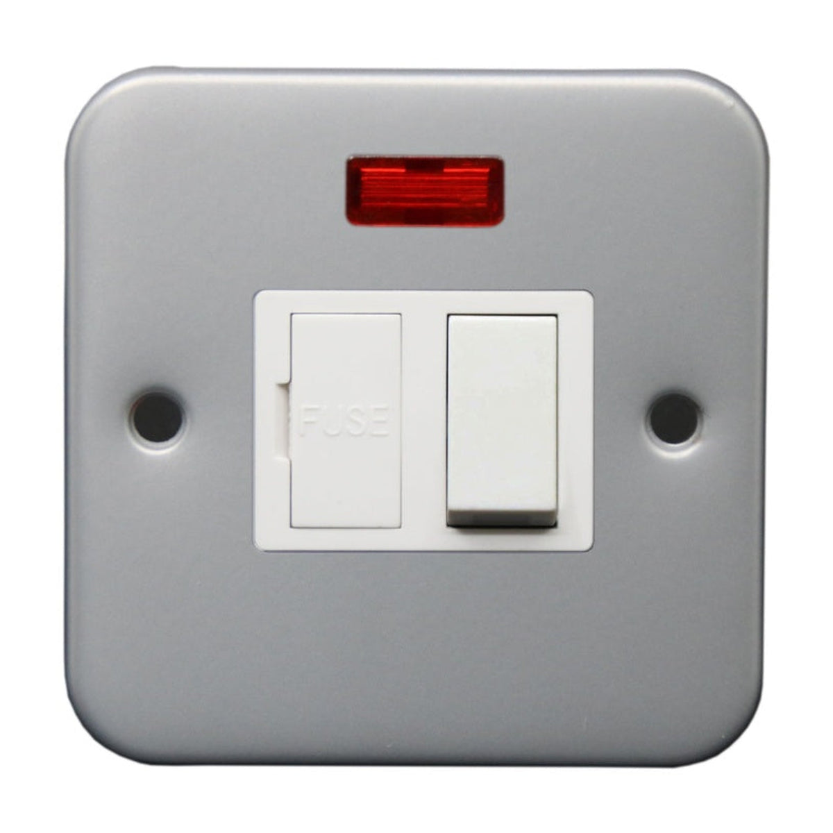 Securlec metal clad 1 gang switched spur with neon